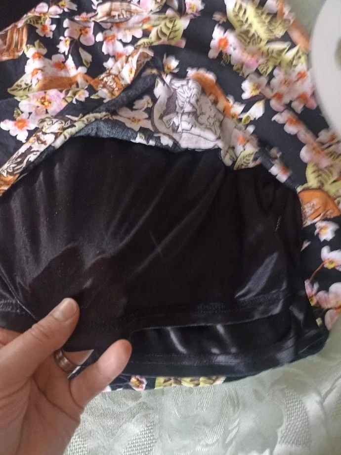 Vestido de verão fluido IVIVI – Motivo floral e Estátuas antigas – Tamanho M – photo 5